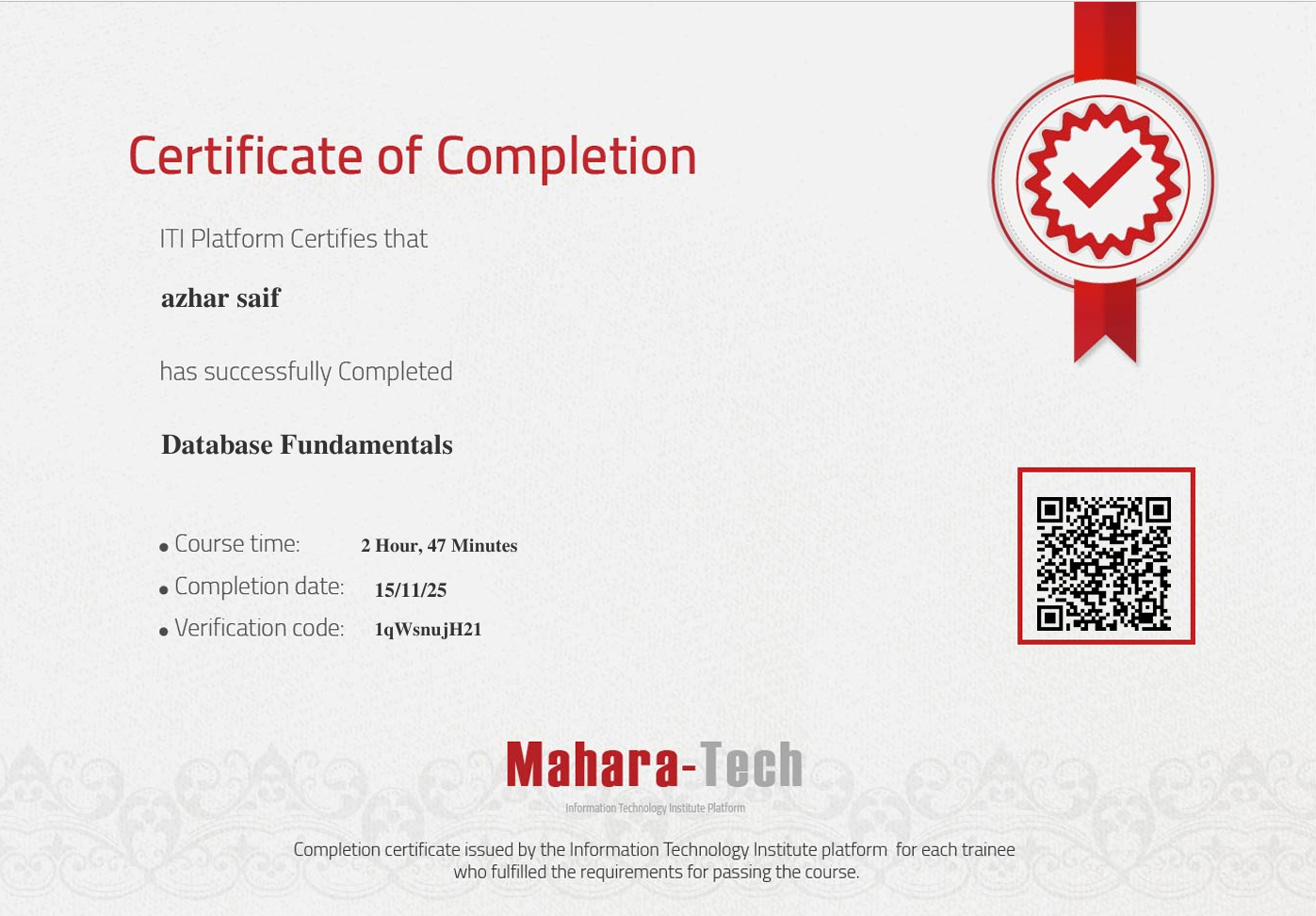 Certificate 1
